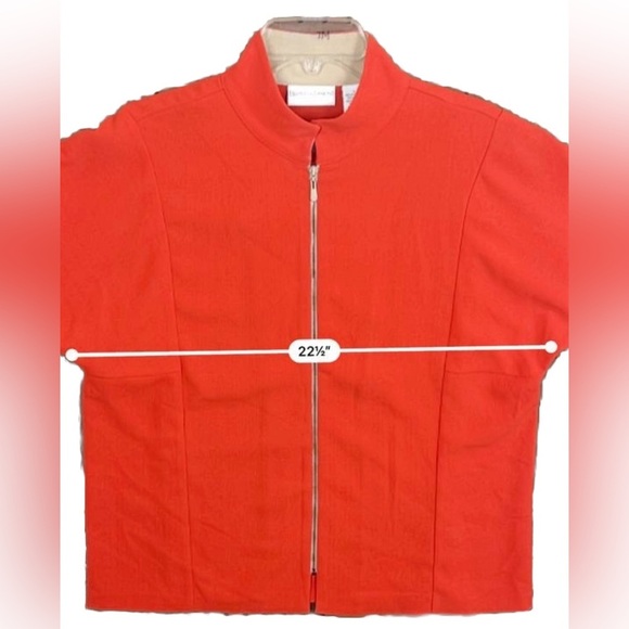 Woman's Suit Jacket Gold Zipper 3/4
Sleeve Orange Drapers & Damons Large Preppy - Picture 8 of 10